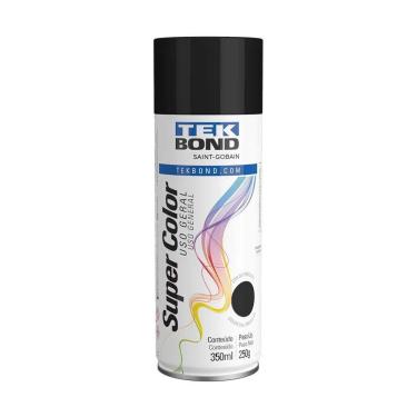 Imagem de Tinta Spray Preto Fosco 350ml Tek Bond