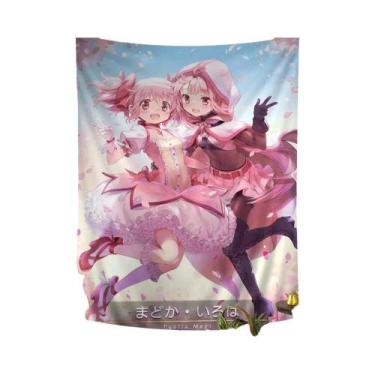 Imagem de Tapeçaria Boêmia De Tarô E Garota Mágica Japonesa Hippie Para Decoraçã