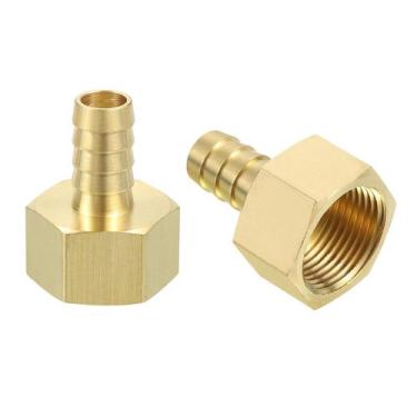 Imagem de Mangueira de latão Barb Fitting uxcell 1/2 Barb x 3/4 NPT Feminina