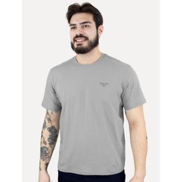 Imagem de Camiseta Ellus Masculina Cotton Slim Originals Duplic Cinza-Masculino