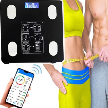 Imagem de Balança Digital Bioimpedância Peso Corporal 140Kg App Bluetooth Dieta Regime
