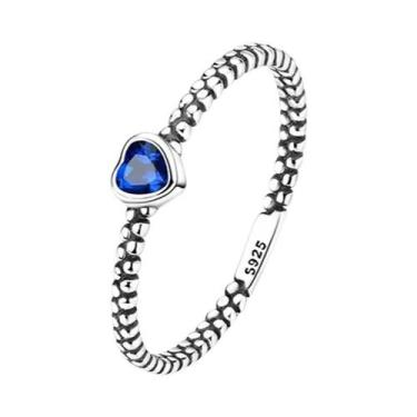 Imagem de Anel Feminino De Prata Esterlina 925 Com Caveira, Laço, Coroa, Coração