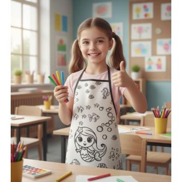 Imagem de Lindo Avental De Colorir Infantil Divertido Envio Imediato - Galpão li