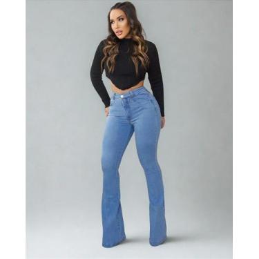 Imagem de Calça Jeans Flare Laís - Conforto e Estilo - no-brand, 42