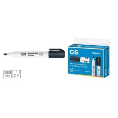Imagem de Marcador Quadro CIS Branco Preto Cis - Embalagem com 12 Unidades