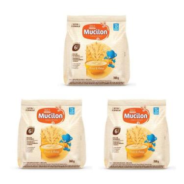 Imagem de Kit 3 mucilon arroz e aveia sache 360g