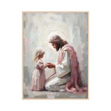 Imagem de Pôster De Arte De Parede Com Retrato De Jesus Cristo, Eu Caminhará Com