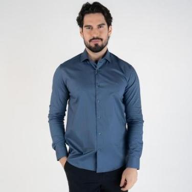 Imagem de Camisa Aramis Custom Slim Fit Azul Navy-Masculino