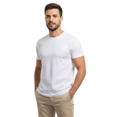 Imagem de Camiseta Algodão Egípcio FortiShirt Branca Masculino – Básica Premium-Masculino