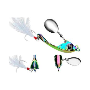Imagem de Isca Spinner Long Cast Em Liga De Zinco Com Brilho Intenso E Gancho Vi