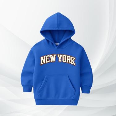 Imagem de Moletom Infantil New York com Capuz Moleton Flanelado Blusa de Frio Quentinha Confortável Criança-Unissex