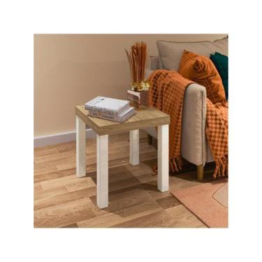 Imagem de Mesa Quadrada de Apoio Lateral e de Cabeceira Up - ARTELY, Carvalho e 