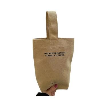 Imagem de Bolsa Crossbody de Lona com Grande Capacidade - Bolsa Casual com Letra