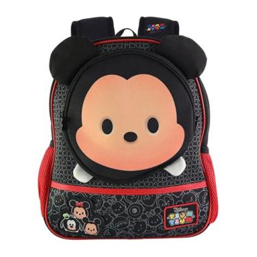 Imagem de Mochila Escolar Infantil Pequena Mickey - Minnie - Unicórnio Cor:Preto