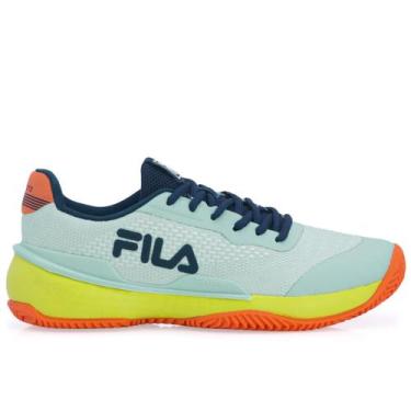 Imagem de Tênis Fila Invicto Clay - Saibro - Verde Marinho e Laranja, 45