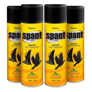 Imagem de 4x Spant Espuma 400 ml / 250g Repelente de Aves e Morcegos - Domclor