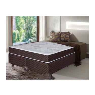 Imagem de Colchão Queen Size Umaflex Orleans Com Molas Ensacadas 20x158x198cm Marrom Com Branco