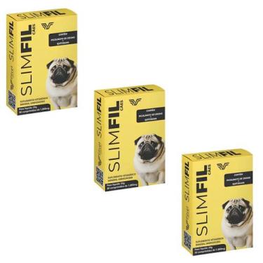 Imagem de Kit 3un Suplemento Slimfil 1000mg Emagrecedor P/ Cães Filvet