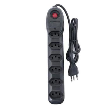 Imagem de Filtro de Linha 5 Tomadas Pluzie Preto
