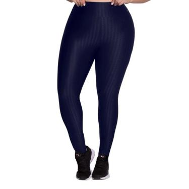 Imagem de Calça Legging Selene 3D Plus Size Feminina - Marinho X2-Feminino