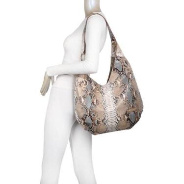 Imagem de Bolsa Hobo Média Fellipe Krein Ss23 Snake Fk 600 - Azul, Azul