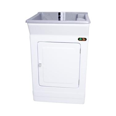Imagem de Tanque de Lavar Roupa Fiberblu Berlim 40 Litros Granitado Cinza