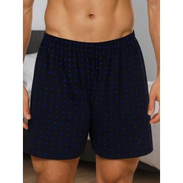 Imagem de Samba Canção Masculina Estampada Cueca Pijama Short de Dormir - c4 SAM