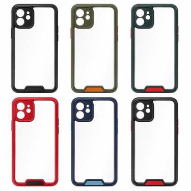 Imagem de Capa Compatível IPHONE 12 Anti-Impacto Acrílico Transparente com Borda