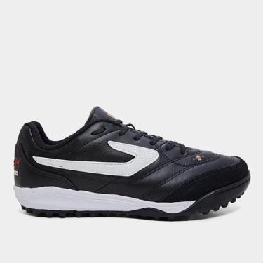 Imagem de Chuteira Society Topper Maestro Pro VI Masculino, Preto, Branco, 39
