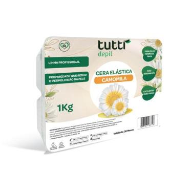 Imagem de Cera Quente Elástica Tutti Depil 1kg Tamanho:1KGCor:Camomila, 1KG, Cam