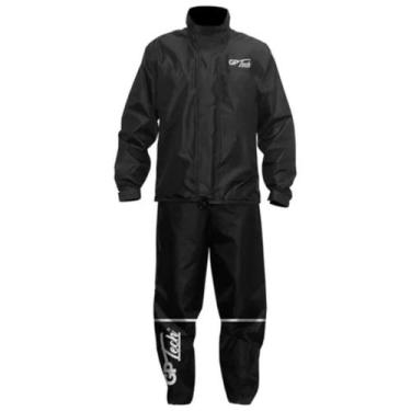 Imagem de Capa De Chuva Gp Tech Siena Em Nylon Impermeável, Preto, GG