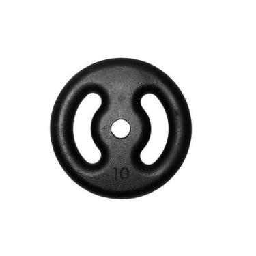 Imagem de Anilha pintada 10kg - preta  - VAALMED