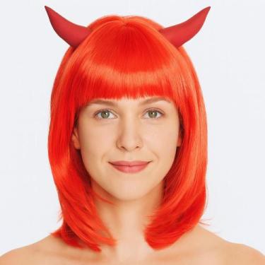 Imagem de Peruca Fantasia de Diabinha Carnaval - Cromus