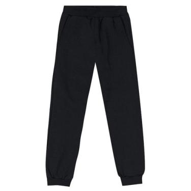 Imagem de Calça jogger infantil menino em moletom brandili, 4, Preto