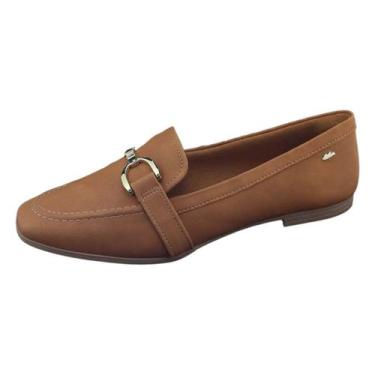 Imagem de Sapato Mocassim Feminino Detalhe Metalizado Conforto Dakota, Mascavo, 