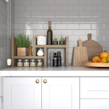 Imagem de Organizador/Porta Temperos para Cozinha Marrom/Carvalho Mel - Bramov M