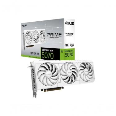 Imagem de Placa de Vídeo Prime-rtx5070-o12g-white com GPU NVIDIA Geforce RTX 5070 12GB GDDR7 SFF Ready Branco Asus
