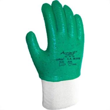 Imagem de Luva Malha Emborrachada Acrilon Servico Pesado Blister - Kit C/10 Peca