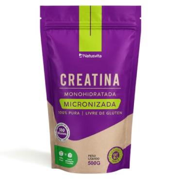 Imagem de Creatina Pura 500g Monohidratada Micronizada à 180 mícrons. 101% de Pureza em Laudo. Livre de Metais Pesados