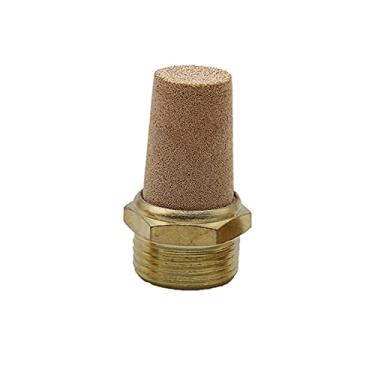 Imagem de 2 pcs lustro de escape de bronze longo tipo de aceleração curta tipo silenciador peças pneumáticas montando conector redutor filtro de ruído YYDFPIIA (Color : Long, Specification : 1")