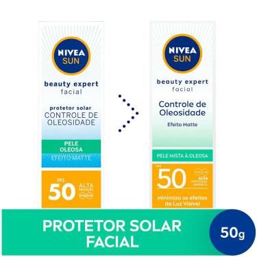 Imagem de Protetor Solar Facial Nivea Sun Beauty Expert Pele Oleosa FPS 60 com 50g 50g