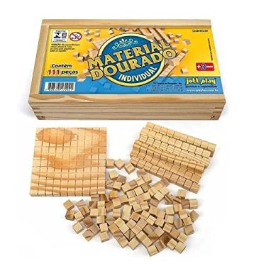 Imagem de Aveeno Material Dourado 111 Peças Madeira Pedagógico Montessori