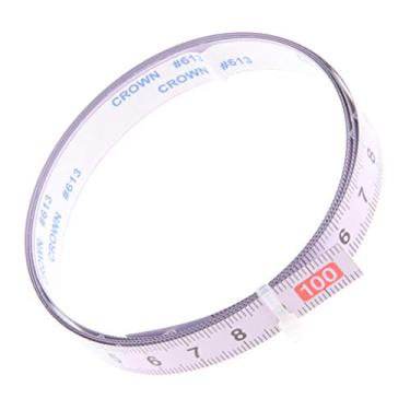 Imagem de Newmind Serra de esquadria de mesa resistente e cortável, fita autoadesiva, régua de aço métrica, ferramentas de marcenaria, da esquerda para a direita (0-100 cm)