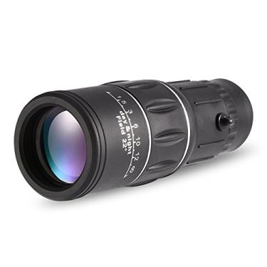 Imagem de Telescópio monocular de zoom de caminhada 16X à prova de neblina à prova d'água para câmera de smartphone com suporte para celular, para viagens, acampamento etc