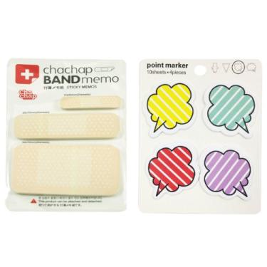 Imagem de Wrapables Notas adesivas, conjunto de 2 (Band Aid, Thought Cloud)