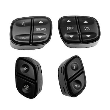 Imagem de JoyTutus Botões de controle de rádio para volante serve para Silverado Sierra 2003-2007, Trailblazer & Envoy 2004-2009, Tahoe & Yukon 2003-2006, substitui OEM # 21997738, 21997739, 1999442, 199443