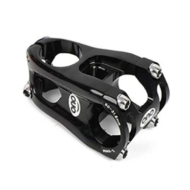 Imagem de BBxunsless Haste CNC de mountain bike, haste de guidão oca ultraleve de liga de alumínio de alta resistência 31,8 x 50 mm para MTB/bicicleta de estrada (preto)