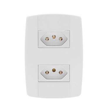 Imagem de Conjunto Monobloco 2 Tomadas 10A 250V Branco Ilumi