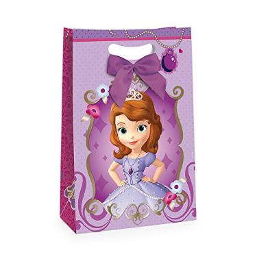 Imagem de Caixa Para Presente Flex Cromus Embalagens na Estampa Princesinha Sofia com Fechamento em Cetim 22x9x32 cm com 10 Unidades