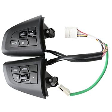 Imagem de DYBANP Interruptor de cruzeiro de carro, para Mazda 3 2011-2015/5 2011-2013, botões de controle de interruptor de volante multifunções no modo de volume do carro